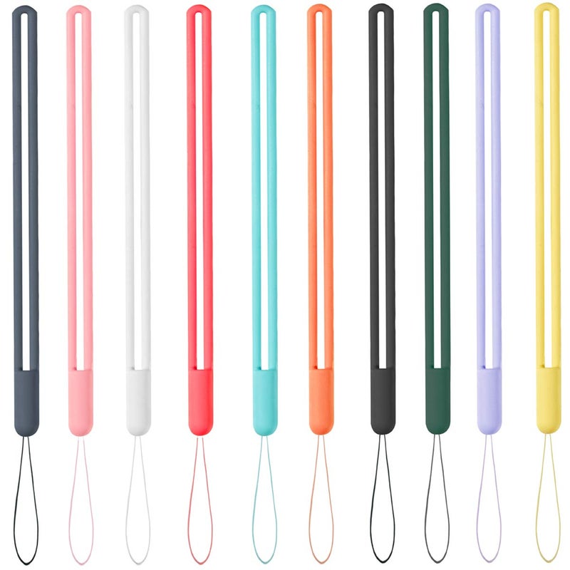 YOUOWO Wrist Lanyard 10 Pcs Phone Straps Hand Lanyards Small Short Silicone Rubber Charms,For CellPhone Pen Umbrella Water Cup Kettle Camera USB Thumb Drives Keys Badges - Image 1
